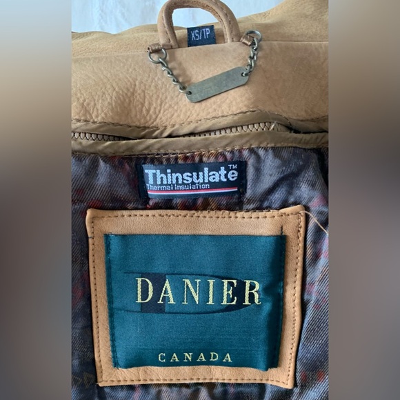Men's Tan Leather Jacket by Danier - Picture 7 of 8
